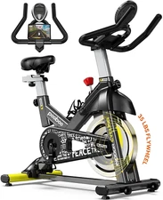 pooboo D525 Indoor Cycling Bike 35 lbs Flywheel 350 Lb Capacity Quiet Belt Drive