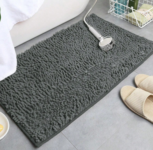 Chenille Bathroom Mats With Non-Slip Backing Machine Washable Durable Bath Rugs - Picture 14 of 62