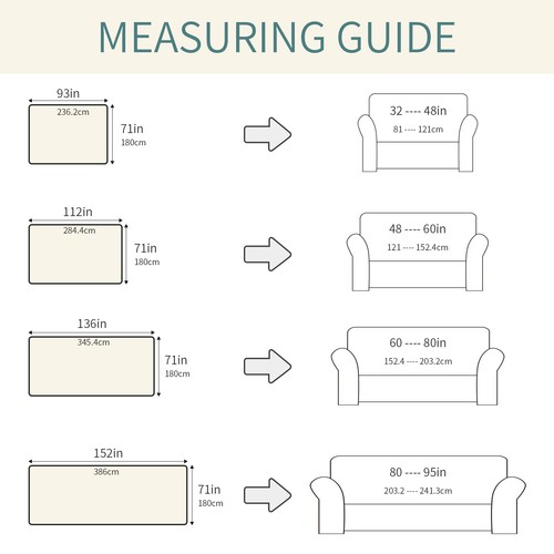 Couch Covers for 3 Cushion Couch Sofa Pet Friendly Non-Slip Square Sofa - Picture 9 of 31