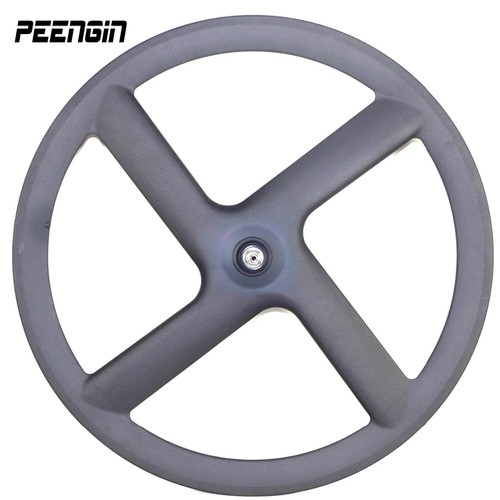 700C Carbon Rear Bike Wheelset 4 Spoke Tubular/Clincher V Brake Front Rear Wheel - Picture 2 of 12