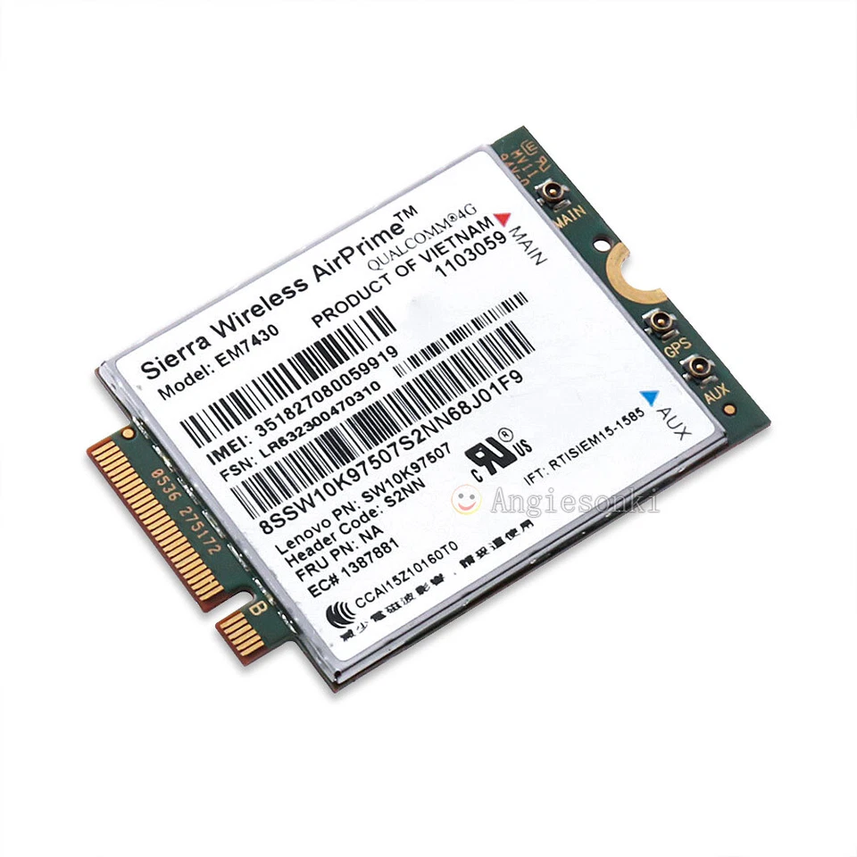 01AX737 LENOVO THINKPAD GOBI6000 Sierra EM7430 LTE/WCDMA 4G WLAN wireless card - Image 3 of 4