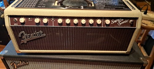 Fender Super-Sonic 22 2-Ch. 22W Head w/FootSwitch!+Cover!+Reverb! FREE SHIPPING! - Picture 2 of 13