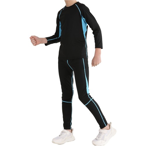 Kids Boys Girls Tracksuit Long Sleeve Shirt And Pants Stage Sportsuit Yoga Gym - Picture 16 of 29