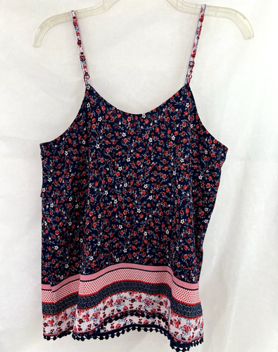 No Boundaries Women's Spagettie Strap Floral Shirt Size Medium - Picture 2 of 4