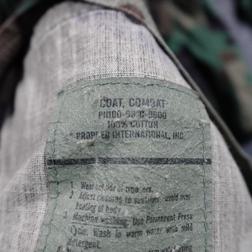 Vintage US Army Jacket Mens M Woodland Camo Combat Coat 90s BDU 13164 - Picture 4 of 8