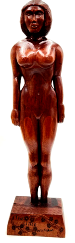 Vintage Holz Skulptur "The Little Woman" Pacific Northwest Seattle 1981 E.A.D. - Bild 13 von 24