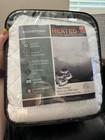 Biddeford King Size 76" x 80" Heated Quilted Mattress Pad White W/2 Controllers!