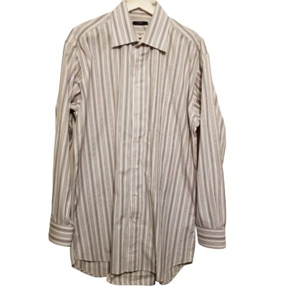 Burberry London Button up Shirt Mens 16.5R Cotton Multicolor Stripes Office Burberry London Button up Shirt Mens 16.5R Cotton Multicolor Stripes Office