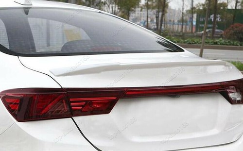 ABS Pearl White Rear Door Tail Trunk Spoiler Wing Lip For Kia Forte K3 2019-2020 - Picture 2 of 2