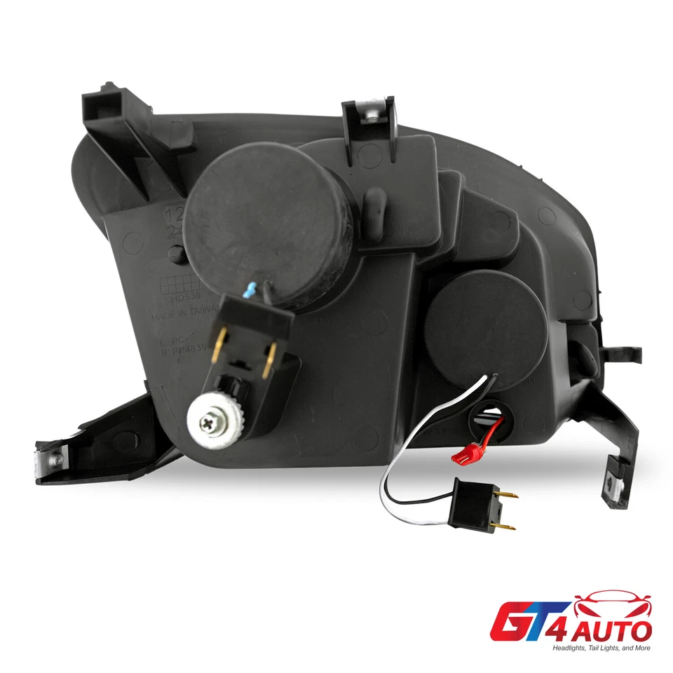 Black Projector Headlights with 2 LED Halo Pair Set for 1997-2001 Honda Prelude Foto 4 de 4