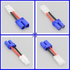 Tamiya to EC5 14AWG 2inchs Cable Adapter For RC LiPo NiMH Battery FPV Truck
