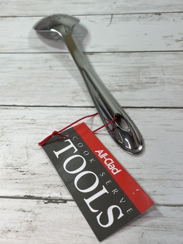 All-Clad Cook & Serve Stainless Steel Slotted Spoon, 9.5 inch, Silver, NEW - Picture 2 of 3