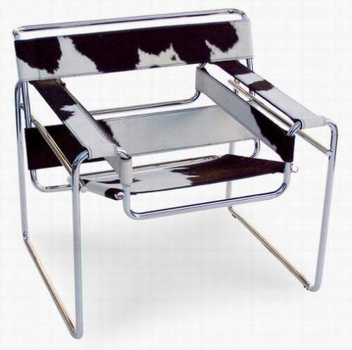 SEDIA POLTRONA WASSILY MADE IN ITALY BAUHAUS 20 COLORI CUOIO DIFFERENTI - Foto 4 di 4