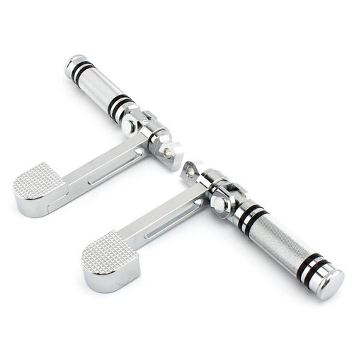 Footrest Footpegs With Heel Rest Chrome Fit Harley Sportster XL 883 1200 Softail - Picture 3 of 7