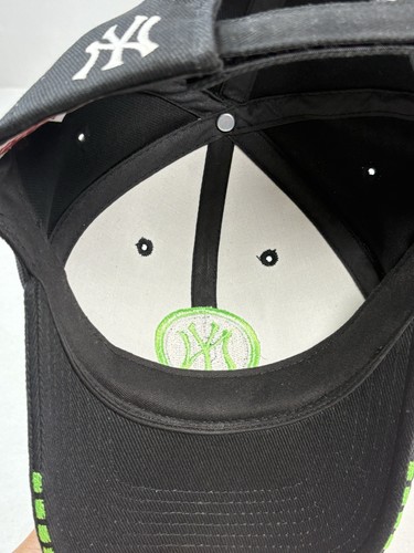 VTG New York Yankees Hat Black w/ Neon Logo American Needle Cap NY Rare MLB - Picture 11 of 15