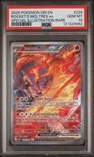 2025 Pokemon Destined Rivals Rocket's Moltres EX #229 PSA 10
