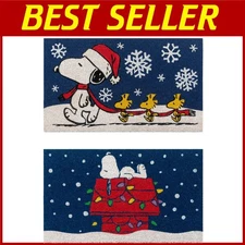 Peanuts Snoopy Coir Doormats - 2x3 Entryway Set