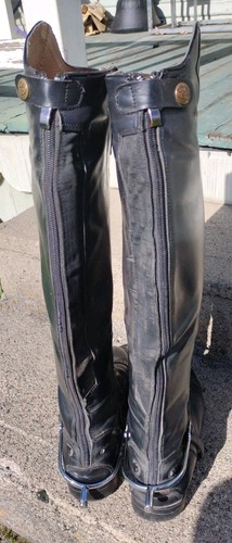 Devon Aire Camden Damengröße 8. Hohe Lederreitstiefel schwarz humane Sporen - Bild 22 von 22