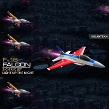 Volantex F16 Fighter 2.4G 2CH RC Airplane Remote Control Aerobatic 14 10" Glider