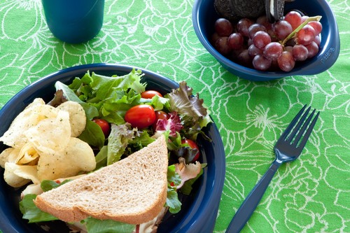 Reusable BPA Free Everyday Tableware Set Made from Recycled Plastic: 4 Plates... - Picture 2 of 9