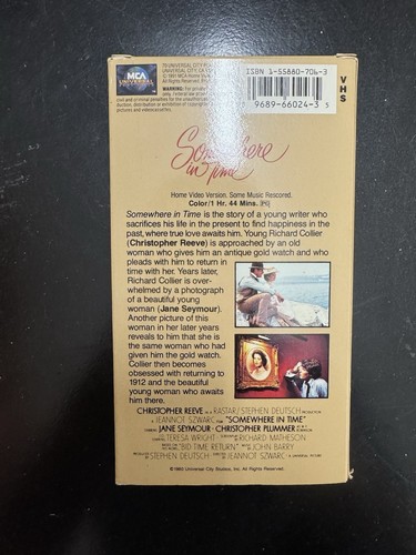 Somewhere in Time (VHS, 1996) - Picture 3 of 5
