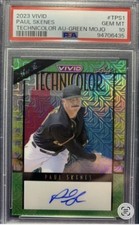Paul Skenes 2023 Leaf Vivid Technicolor Green Mojo AUTO 4/4 PSA 10 ROOKIE RARE