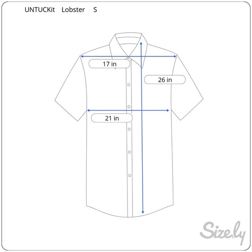 UNTUCKit Riverbank Button Up Hemd Herren S Blau Hummer - Bild 7 von 7