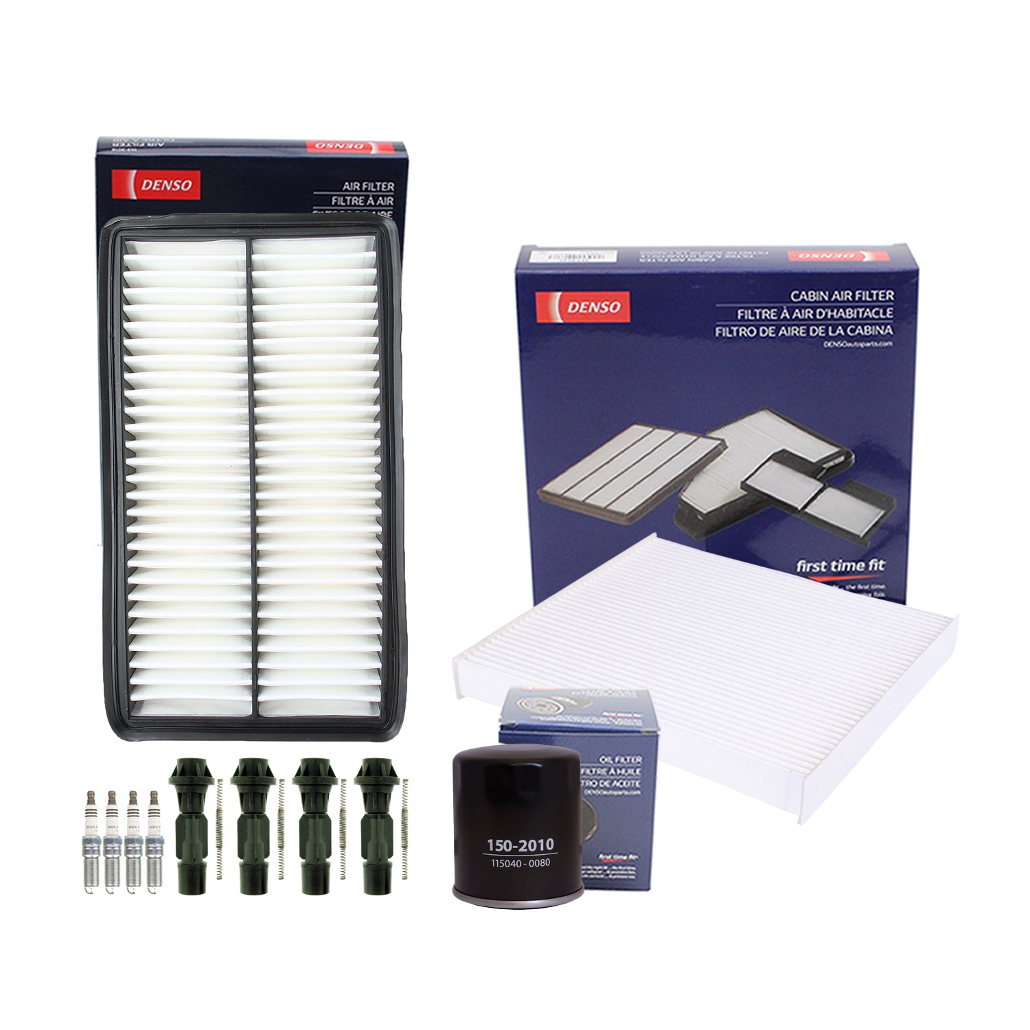 Denso Tune Up Kit NGK 4 Spark Plugs  Boots Kit for Mazda CX-7 2.5L L4 5 M Auto