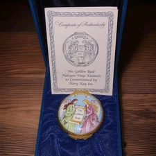 Mary Kay 2000 Halcyon Days Hinged Trinket Box  The Golden Rule Gift 