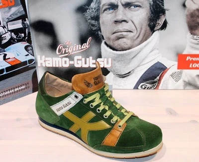 KAMO-GUTSU KAMO GUTSU Schnürer Leder-Sneaker - TIFO 044 Verde-Prato - Made in Italy- Neu!