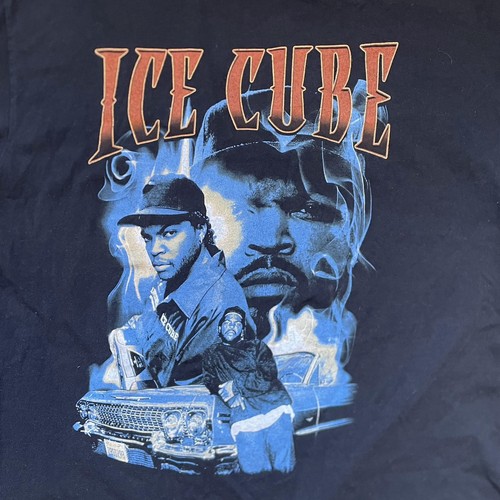 Camiseta Ice Cube Hip Hop Rap World Tour Gráfica Hombre Talla XL Negra - Imagen 4 de 5