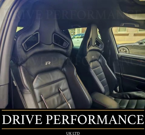 2 X Car Seats Upgrade Sports Bucket Racing Headrest VW Golf MK7 MK7.5 GTI R Line - Picture 1 of 20