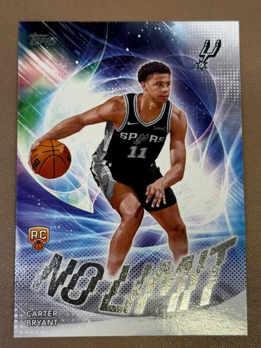 2025-26 Topps Basketball No Limit Carter Bryant NL-14 Rookie Spurs  - Picture 1 of 2