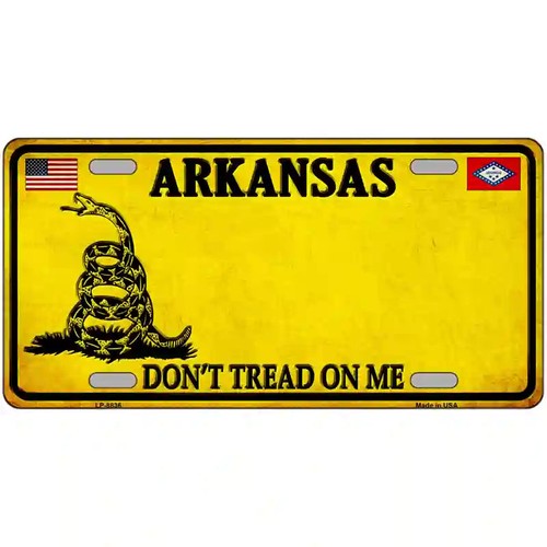 Arkansas Dont Tread On Me Metal Novelty License Plate - Picture 2 of 10