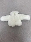 Vintage Barbie Doll White Faux Fur Short Coat, Jacket, Shrug