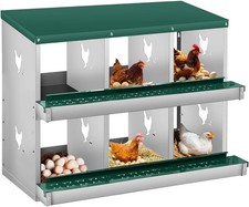 Chicken Nesting Box Laying Boxes, Metal Nesting Boxes for Chicken Coop