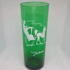 Anchor Hocking Glass Co FOREST GREEN Straight Shell The Hansom Iced Tea Tumbler