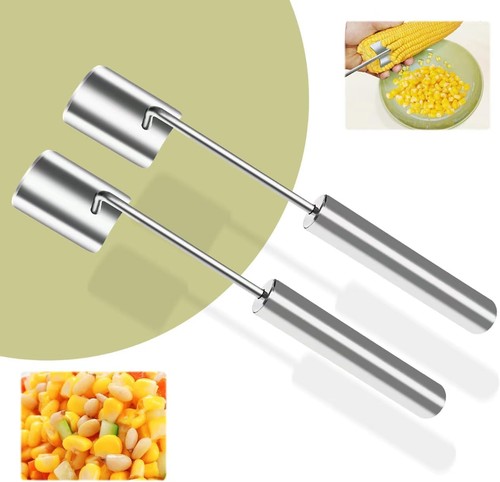 Corn Peeler,New Long Handle Stainless Steel Corn Stripper Tool, Corn on the Cob - Picture 7 of 12