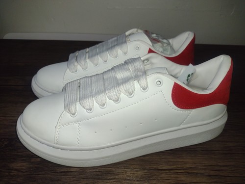 Alexander McQueen Red Back Sneakers Men EUR 44 US shipped from USA