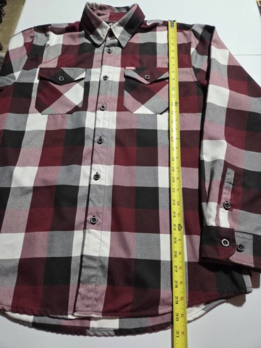 Dixxon Flannel Co "Southpaw" Shirt Men's Large Red Black Plaid Long Sleeve NWOT - Picture 8 of 11
