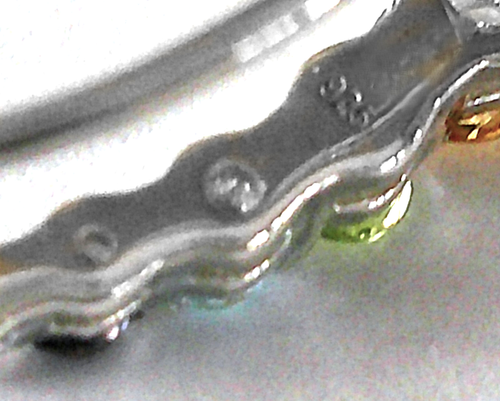 Natürliche Multi Edelstein Ohrringe / 925 Sterling Silber / 1 Zoll lang / 2 kt - Bild 5 von 5