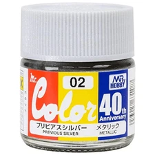 GNZ-AVC02 Mr Hobby AVC02 Previous Semi-Gloss Silver - 10ml Bottle