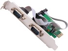 SYBA SI-PEX15037 2 Serial DB9 RS-232 Ports PCI-e x1 Card with Low Profile