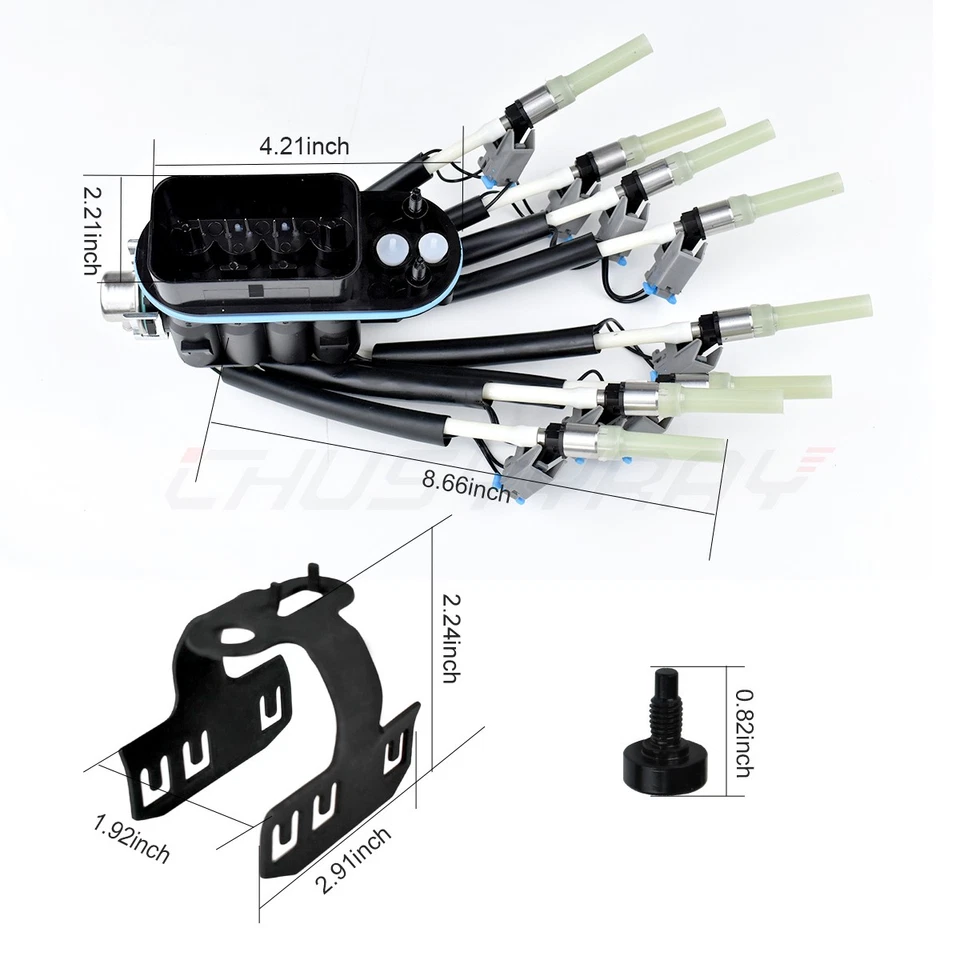 Juego de inyectores Fuel Spider para 1996-1999 GMC C1500 V8 5,7 L FJ504 93441235 Foto 3 de 4
