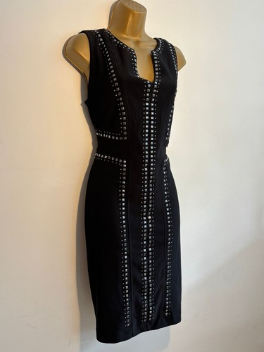 BNWT Trendy Joseph Ribkoff Black Shift Dress With Metal Studs Size 14 RRP £ 256 - Picture 5 of 9