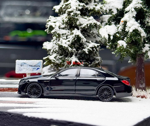 TG King 1:64 Black S65 AMG W222 Sedan Sports Model Diecast Metal Car New - Picture 2 of 5