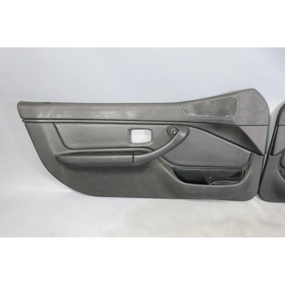 Par de revestimiento de panel de puerta interior delantera BMW Z3 Roadster 96-02 cuero negro OEM Foto 2 de 4