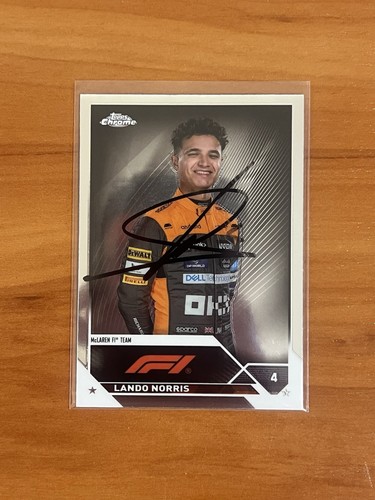 Lando Norris On-card Topps Chrome Signed F1 Formula 1 Auto Proof PSA Smudged