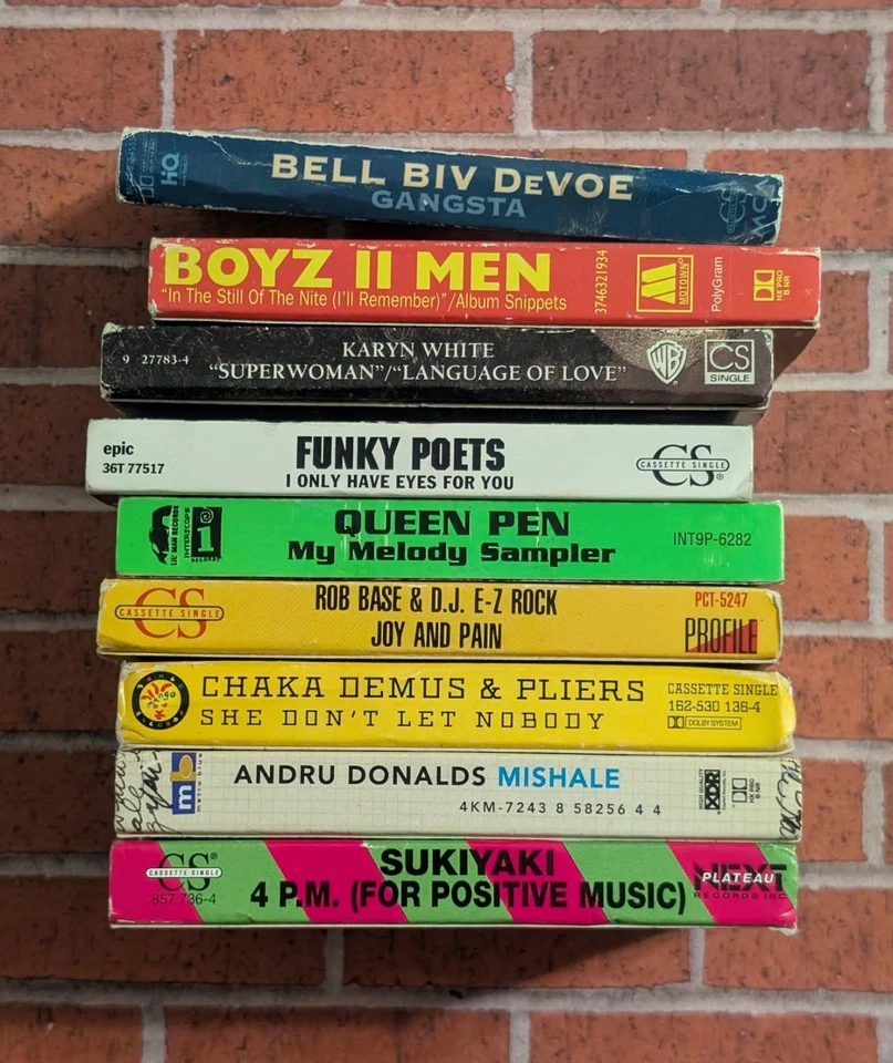 Lot Of 9 R&B Soul Pop Hip Hop Cassette Tape Singles - Bell Biv DeVoe Funky Poets - Imagem 2 de 4