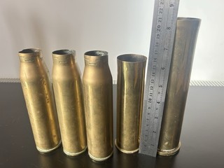 Trench Art WW2 Anti Aircraft Bofors Pom Pom Decommissioned Shell Casing Job Lot